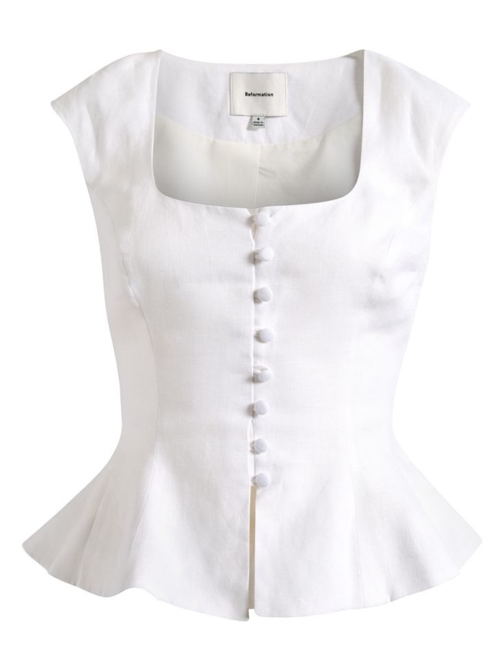 Reformation Paolina Linen Top